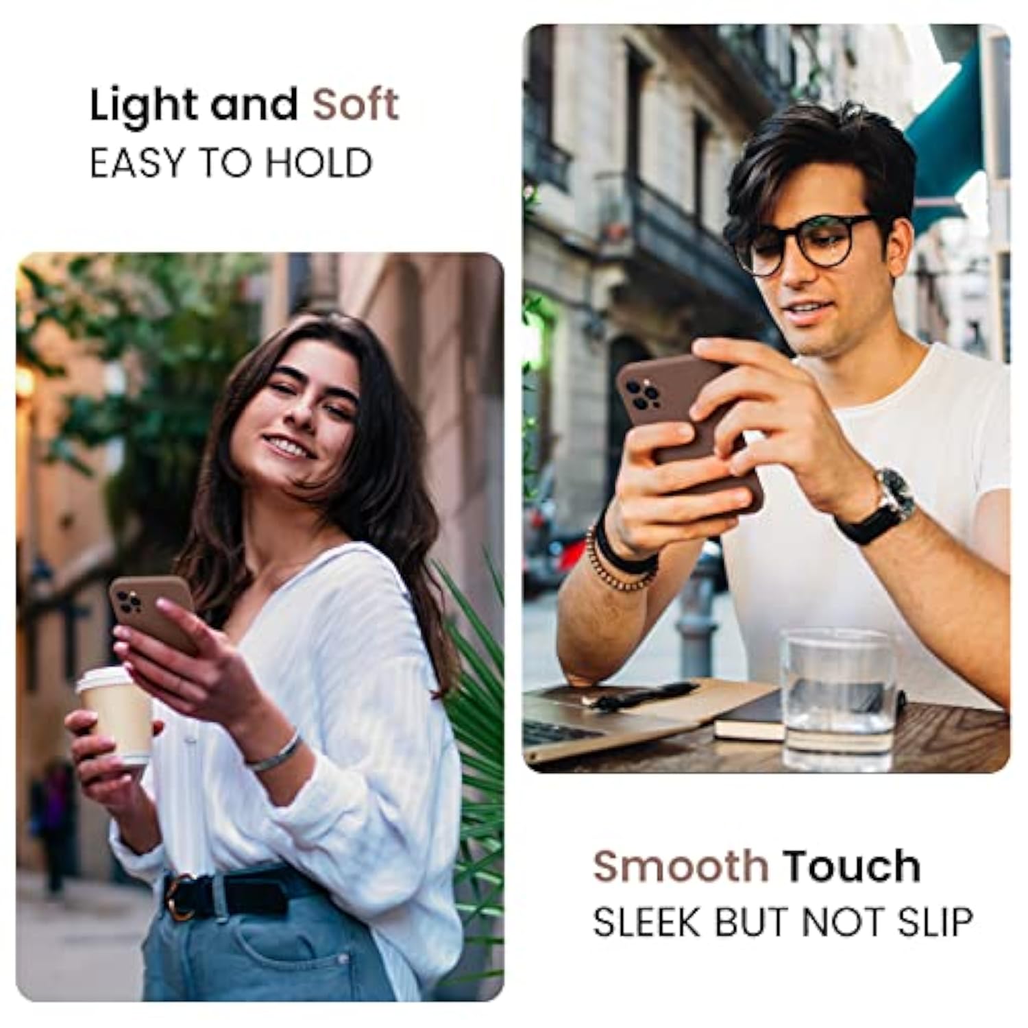 Compatible With Case For Iphone 11 Pro Max Case, Silicone [Camera Protecion] Upgraded Phone Case With Soft Anti-Scratch Microfiber Lining, 6.5 Inch Light Brown