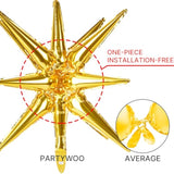 Black and Gold Balloon Garland Kit: Confetti, Star Balloons - Party Decor