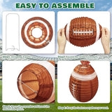 Superbowl Party Decorations Football Birthday Decorations Sports Party Supplies Set (Birthday Banner Paper Pom Poms Cake Toppers Lanterns Balloons) (Football-01)