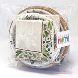 Eucalyptus Greens I Do Bridal Shower Plates And Napkins Wedding Set (64 Pieces)