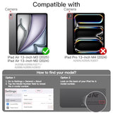 Jetech Rotating Case For Air 13-Inch M3/M2 (2025/2024) With Pencil Holder, 360 Degree Rotation Protective Stand Cover Clear Back, Auto Wake/Sleep (Starlight)