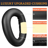 Lambskin Earpads Replacement For Sennheiser Pxc480, Pxc550, Pxc 550-Ii, Mb660 Uc, Mb 660 Mc, Ear Pads Cushions For Epos Adapt 660, With Noise Isolation Foam - Black