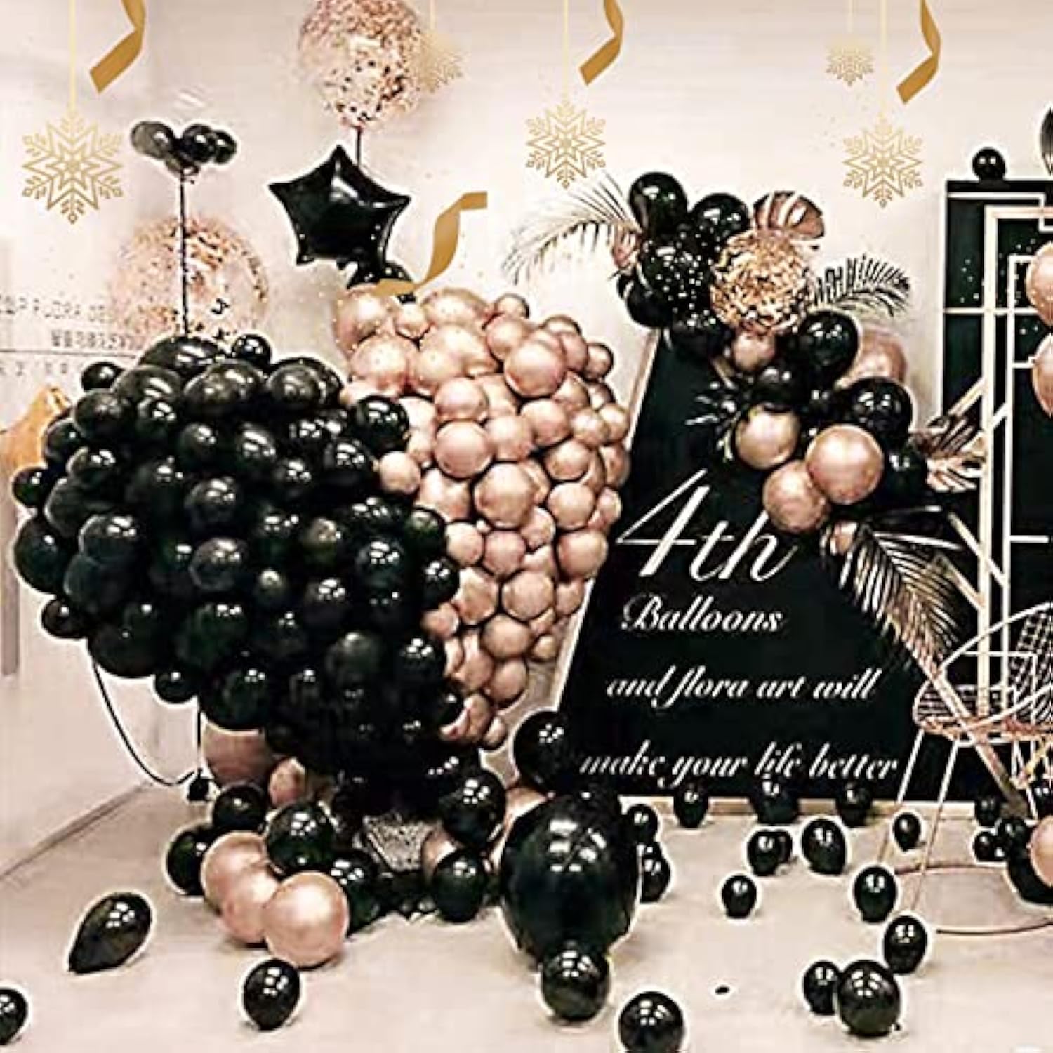 Black Balloon Arch Kit 111pcs Latex Balloons for Parties and Celebrations