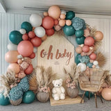 Dusty Pink & Peach Balloon Arch Kit: Double Stuffed Latex Balloons