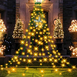 Christmas Tree Lights, 448 Led Christmas Tree Lights With 8 Lighting Modes, 8.2Ft×16 Lines Plug In Cascading Twinkle Lig