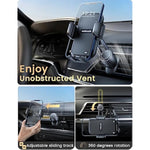 Phone Holders For Your Car: [Never Blocking] Air Vent Cell Phones Mount For Iphone & Samsung Android Smartphone [Thick Cases Friendly] Hands-Free Auto Mobile Phone Stand