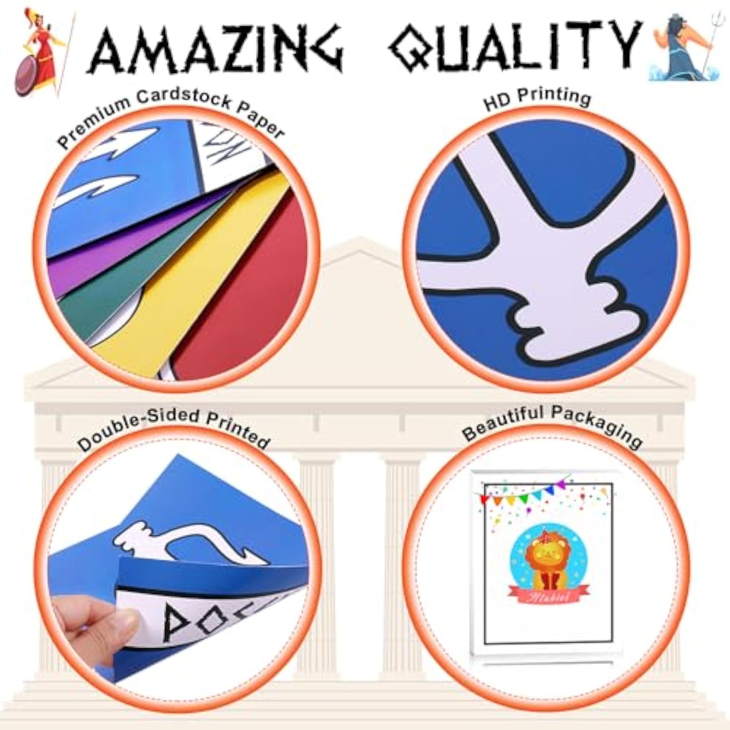 Greek Mythology Party Signs, 12Pcs Greek God Party Decorations, Greek Mythology Party Decorations, Fit For Greek Gods Birthday, Ancient Greek Party Decor, Percy Jackson Birthday Party Decor