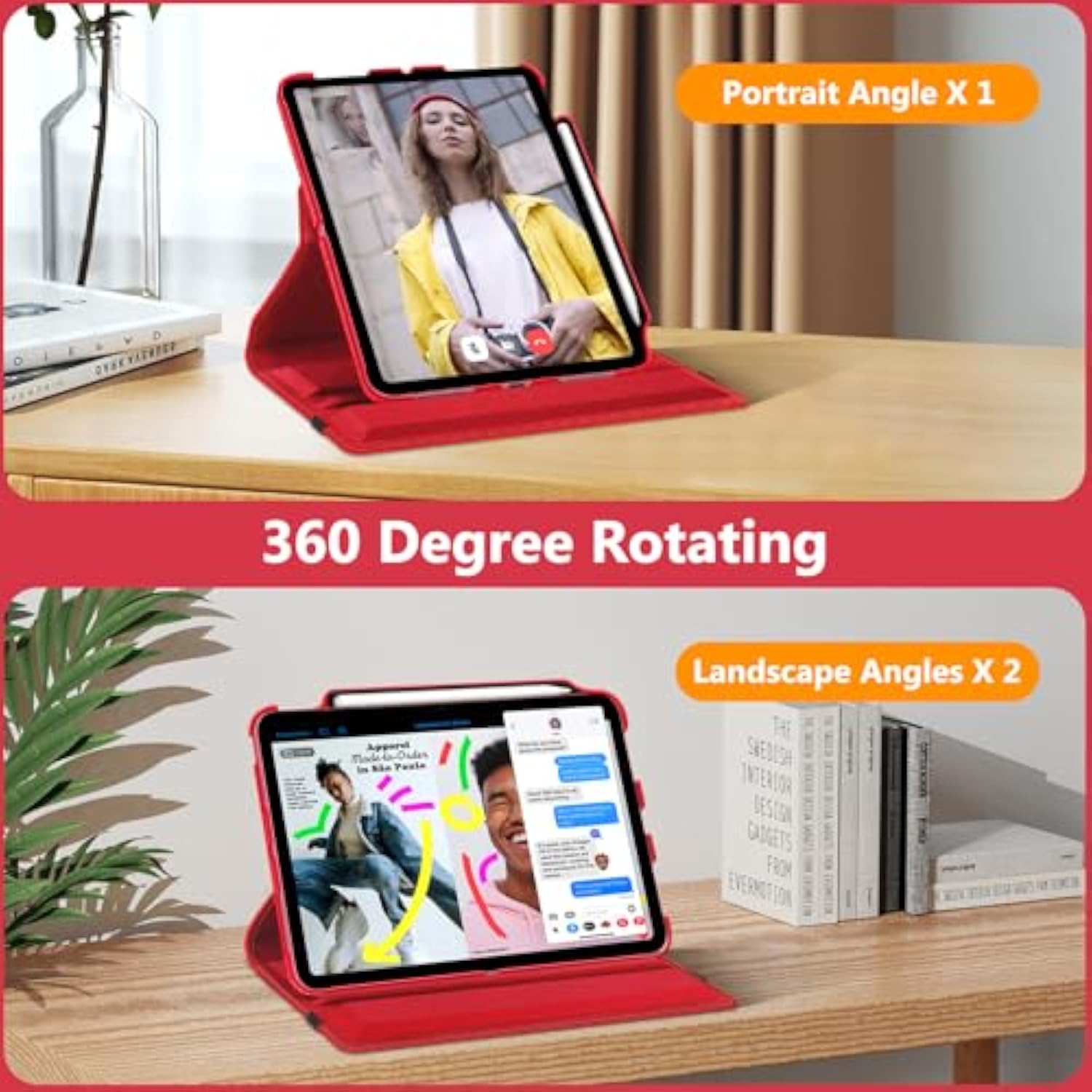 Fintie Rotating Case for iPad 10th Generation 10.9 Inch Tablet (2022 Model) wi