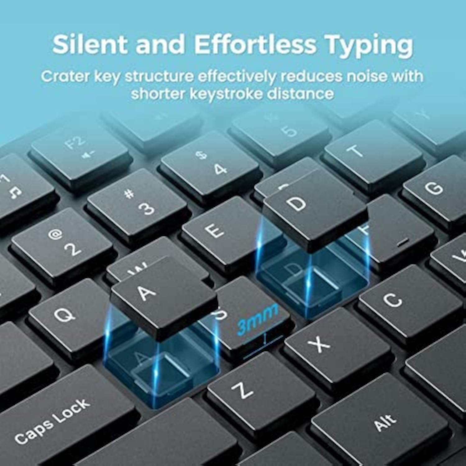 Wireless Keyboard And Mouse Combo, 2.4G Full-Sized Ergonomic Keyboard Mouse, 3 Dpi Adjustable Cordless Usb Keyboard And Mouse, Quiet Click For Computer/Laptop/Windows/Mac (1 Pack, Black)