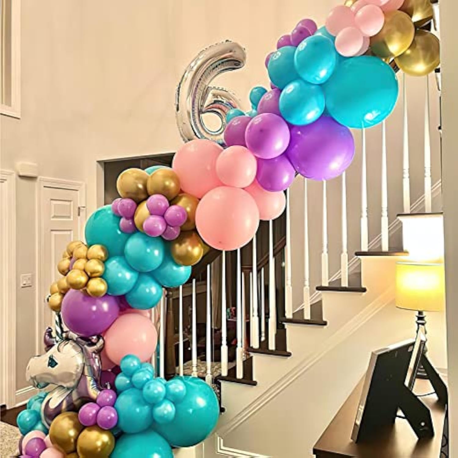 88Pack Pink Purple Blue Balloons 12In Pink Teal Purple Confetti Latex Balloons For Unicron Themed Girls Party Birthday Decorations