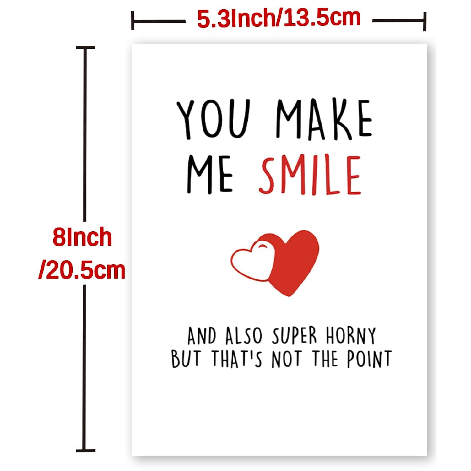 Naughty Valentines Day Card For Her Him, Rude Anniversary Birthday Card For Boyfriend Husband, Humorous Sexy Card For Wife Girlfriend, You Make Me Smile