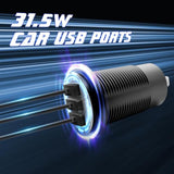 12V Usb Outlet Wire Usb Charger, 3 Port 12V/24V Charger Socket For Cars, Boats, Rvs, Trucks, Golf Carts, And Motorcycles And More (Pack Of One)