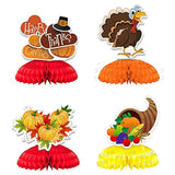 9Pcs Thanksgiving Day Honeycomb Table Centerpieces Pumpkin Turkey Mapl