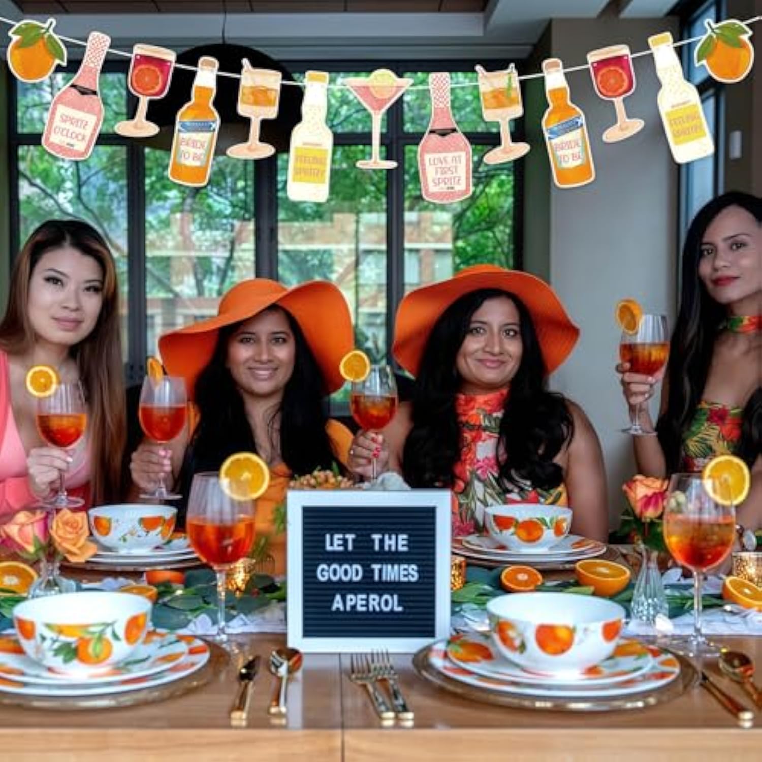 Pre-Strung Bachelorette Banner Aperol Spritz Theme Last Spritz Bach Party Decorations Wedding Bridal Shower Decor