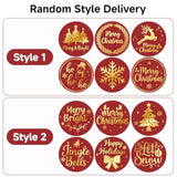 Merry Christmas Stickers - 2 Inch 120Pcs Merry And Bright Sticker Gold Foil Holiday Stickers Large Christmas Tree Snowflake Snowman Labels For Envelope Seals Cards Ornaments(Random Style)