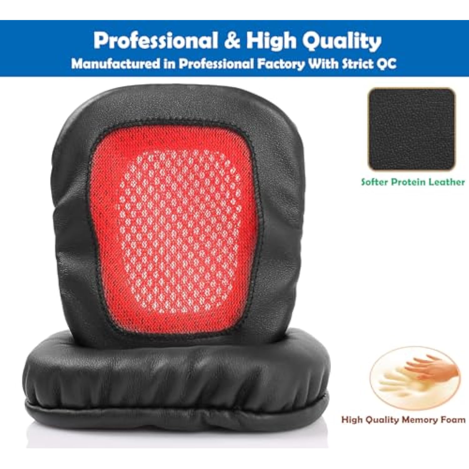 Professional Earpads Cushion Replacement Compatible With Klimtm Mantis Gaming Headset Ear Pads With Skin-Friendly Leather And Memory Foam