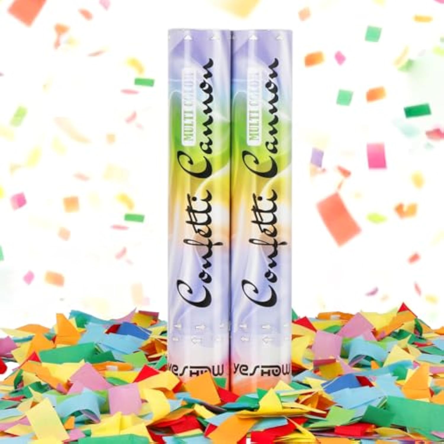 Confetti Cannon Party Poppers Biodegradable Shooters, (6 Pack) Multicolor Confetti Blaster For Birthday Graduation Wedding Christmas New Year’S Eve