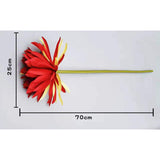 3 Stems Silk Broad-Leaved Epiphyllum Night-Blooming Flowers Orchid Cactus Artificial Flowers (White)