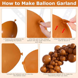 Fall Balloon Arch Kit 153pcs Burnt Orange Terracotta Balloons for Halloween Thanksgiving Party