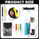 6 Set Baby Shower Prizes For Men With Cleaning Cloth Bottle Opener Screwdriver Tape Measuring Keychain Multi Tool Pen Gift Bag Baby Shower Game Prizes For Winner Bachelor Party (Blue, Green)