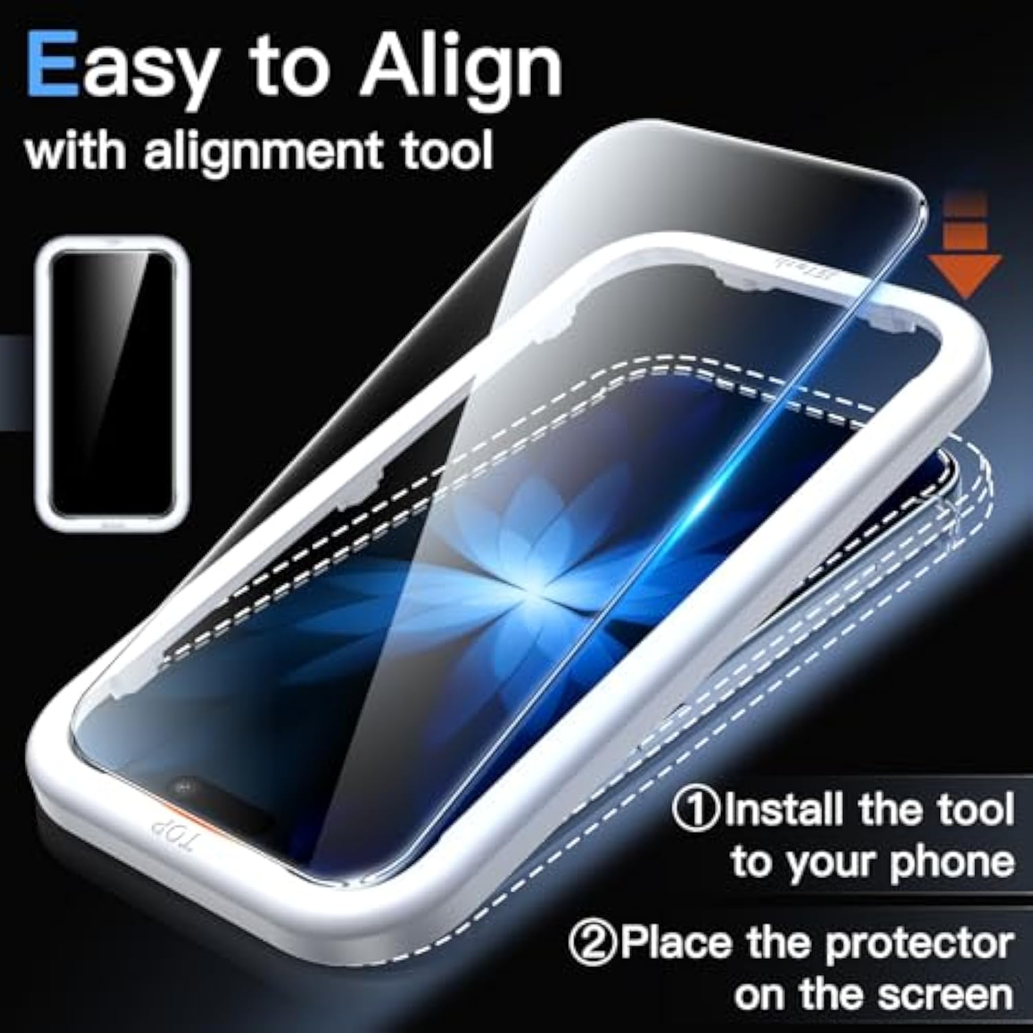 JETech Screen Protector for iPhone 17 6.3-Inch with Camera Lens Protector, Easy Installation Tool, 9H Hardness Tempered Glass Film, HD Clear, 2-Pack Each