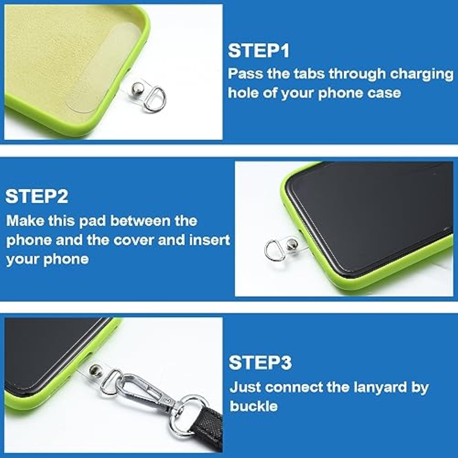 36 Pcs Phone Tether Tab Phone Lanyard Patch Universal Phone Strap Holder Lanyard Replacement Part For Cell Phone Strap Phones Case Safety Lanyard For Smartphones, Without Adhesive (Transparent)