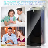 [3+3 Pack Privacy Screen Protector+Camera Lens Protector For Samsung Galaxy S25 Ultra[Anti-Spy Tempered Glass] [Fingerprint Unlock Support], Anti-Scratch, Easy Install 9H Protective Glass