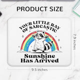 Funny Raccoon Mouse Pad, Retro Sarcastic Raccoon Meme Mouse Pads For Work Wireless Mouse Computers Laptop Desk Accessories, Coworker Sarcastic Office Gifts, Raccoon Gifts, 9.5X7.9 Inch