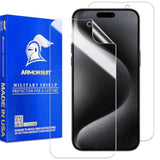 ArmorSuit 2 Pack Screen Protector for iPhone 15 Pro Max [6.7-inch] Case Friendly MilitaryShield HD Clear Film - Made in USA