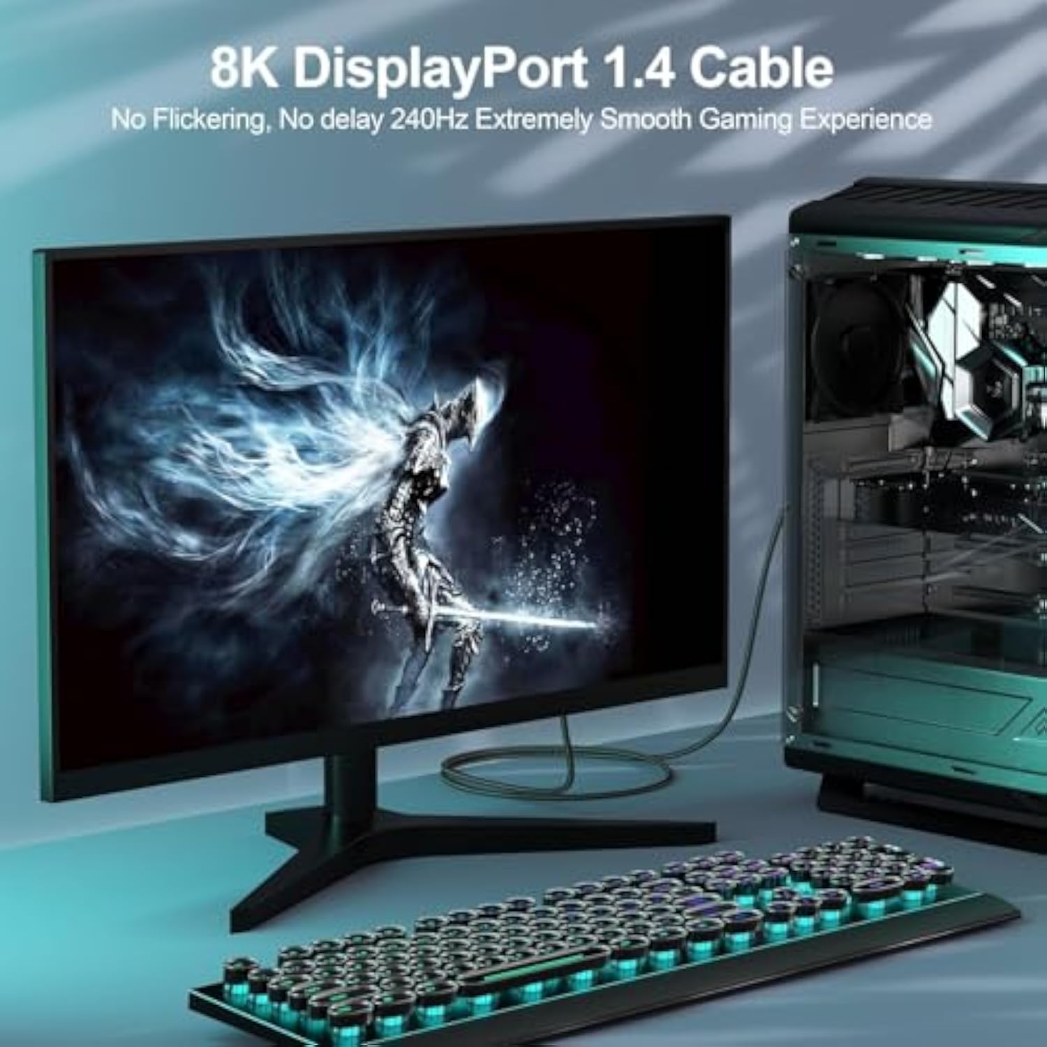 8K Displayport Cable, Displayport 1.4 6 Feet Display Port Dp To Dp Cable (8K@6