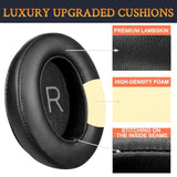 Lambskin Earpads Replacement For Sennheiser Momentum 3 Wireless Noise Cancelling Over/Around-Ear Headphones, Ear Pads Cushions With Soft Noise Isolation Memory Foam - Black