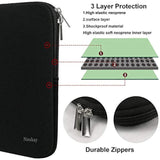Laptop Case Sleeve,13-13.3 Inch Resistant Neoprene Laptop Sleeve/Notebook Computer Pocket Case/Tablet Briefcase Carrying Bag Compatible With Macbook Pro,Macbook Air,Notebook Computer-(Black)