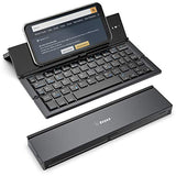Foldable Bluetooth Keyboard Portable Folding Wireless Keyboard With Portable Pocket Size, Aluminum Alloy Housing For Iphone,Ipad, Tablet,Laptops And Smartphones (Black)