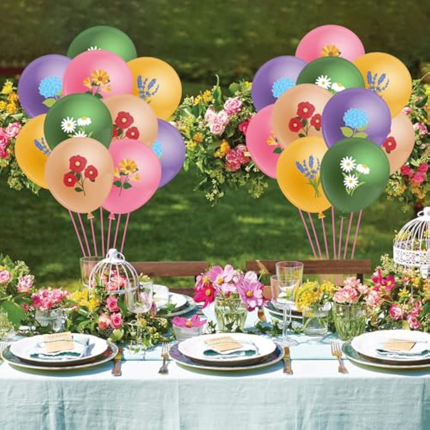 50pcs Wildflower Balloons – Floral Latex Set for Baby Shower & Garden Party