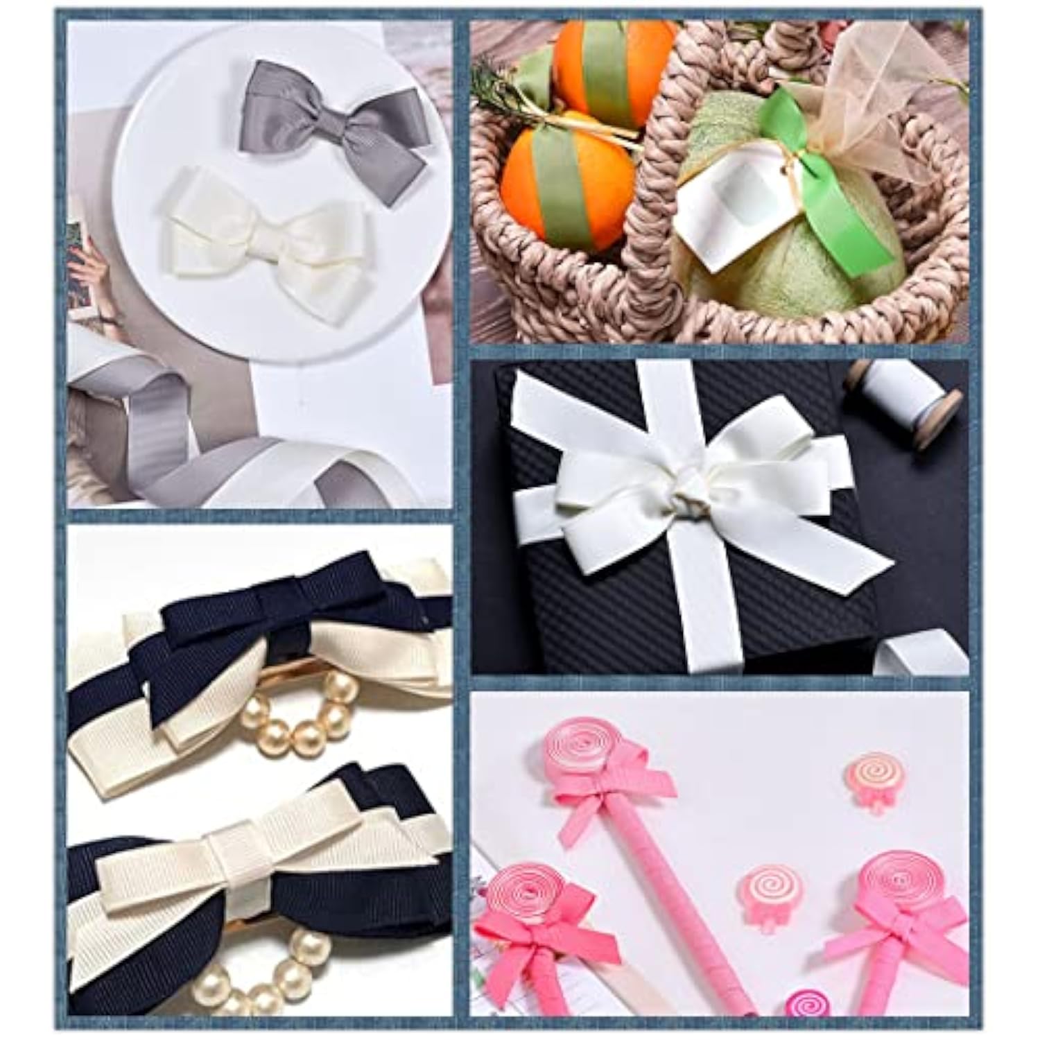 1/2 Inch 50 Yards Solid Forest Green Grosgrain Ribbon Striped Ribbon F