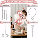 285 Pcs Rose Gold Party Decorations, Birthday Decorations For Women Or Girl - Knives, Forks And Spoons, Tiara, Butterfly, Sash, Paper Pom Poms, Balloon Stand, Tableware For 25 Guests