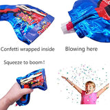 Inflatable Fireworks Gun 20Pcs Confetti Poppers Multicolor Novelty Party Toys