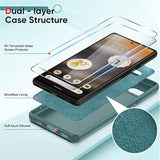 Google Pixel 6A Phone Case with 2 Pack Tempered Glass Screen Protectors