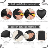 10Pcs Black Heart Foil Balloons - 18" Metallic for Halloween, Valentine’s, Wedding & Birthday