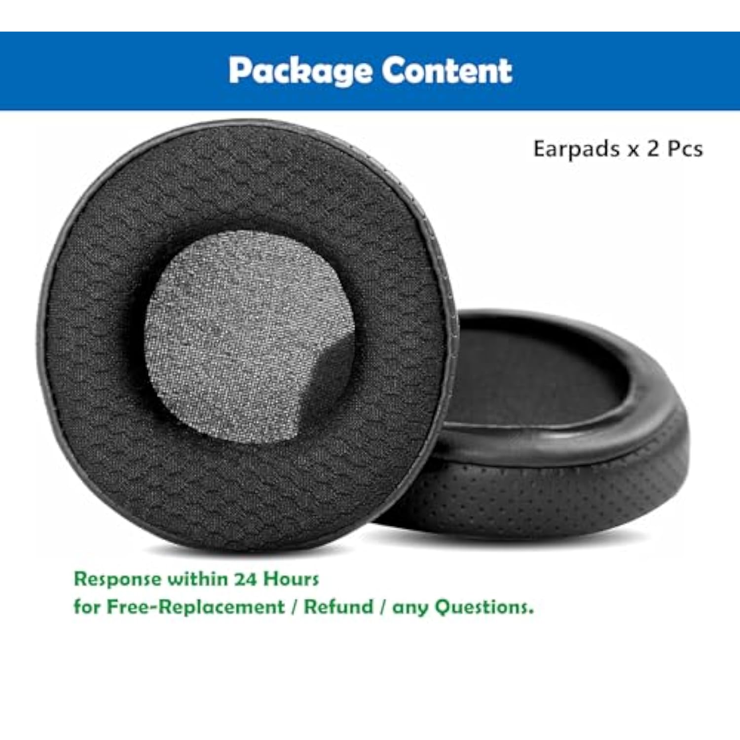 Breathable Replacement Earpads Cushion Compatible With Numark Hf125 Hf 125 Headphone Ear Pads With Mesh Fabric/Punched Protein Leather And Memory Foam