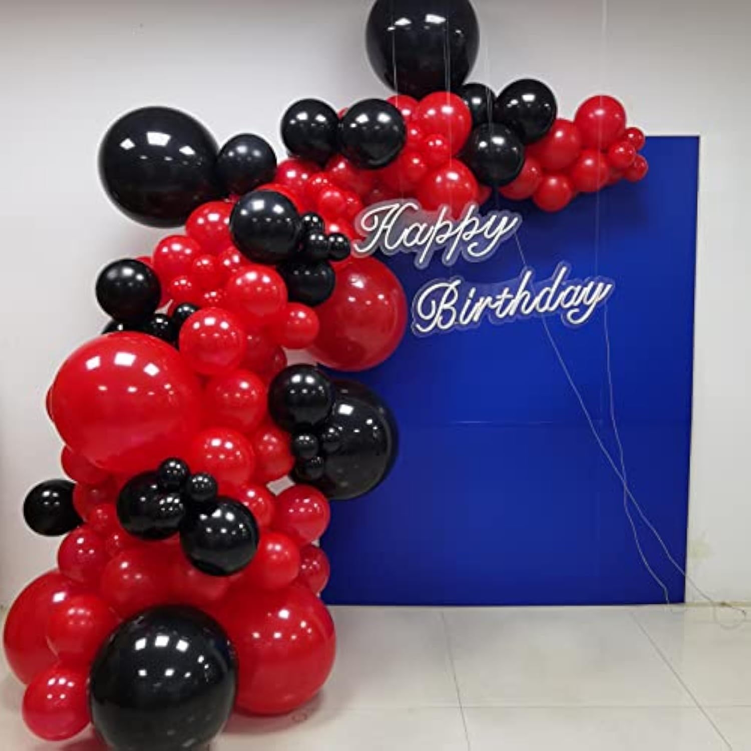 Red Black Balloon Garland 127 Pcs 18In 12In 10In 5In Latex Balloons Ar