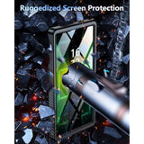 For Samsung Galaxy S24 Ultra Case Waterproof, S24 Ultra Case With Built-In Screen Protector [Support Fingerprint Unlock][360°Full Body Guard][12Ft Military Grade] S24 Ultra Phone Case (Black)