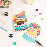 25Pcs/Set Birthday Party Cake Invitations With Envelopes, Kids Birthday Party Invitations, Perfect For Girls Boys Kids Birthday Party Celebration Decorations