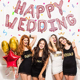 76Pcs Happy Birthday Balloon Banner, Rose Gold Balloons Letters, Personalized 16" Mylar Foil Birthday Decorations Include 2 Sets A- Z, 1 Set Number 0-9 And "Happy Birthday" Letters (With Balloon Pump)