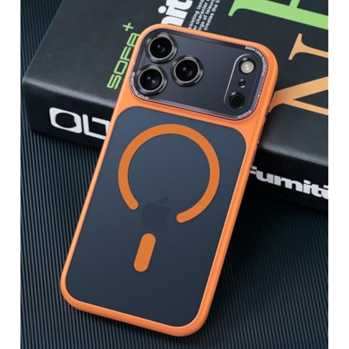 Magnetic For Iphone 17 Pro Max Case With Integrated Camera Protection, [Seamless Work With Magsafe] [Military Grade Shockproof] [Covered Camera Control Button] Case For Iphone 17 Pro Max 6.9'', Orange