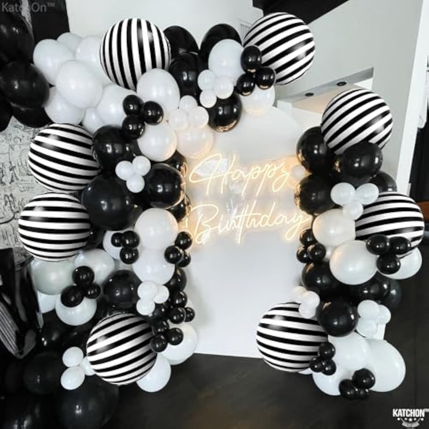 10pcs Black White Striped Balloons 18 Inch Halloween Party Decorations