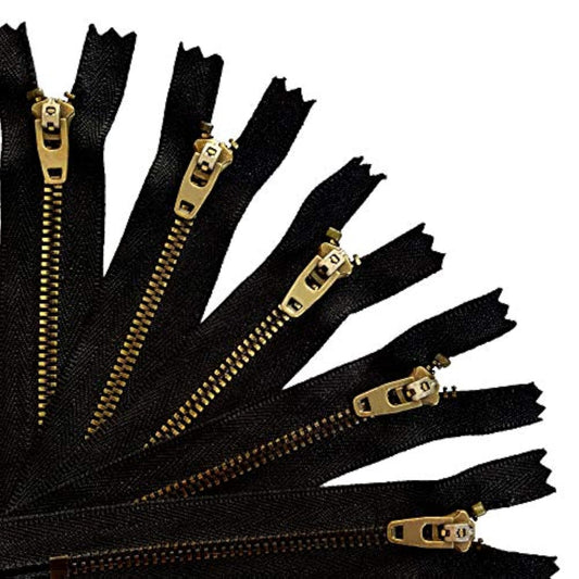 4 Inch Metal Zipper #5 | Antique Color | 5 Pcs/Pack