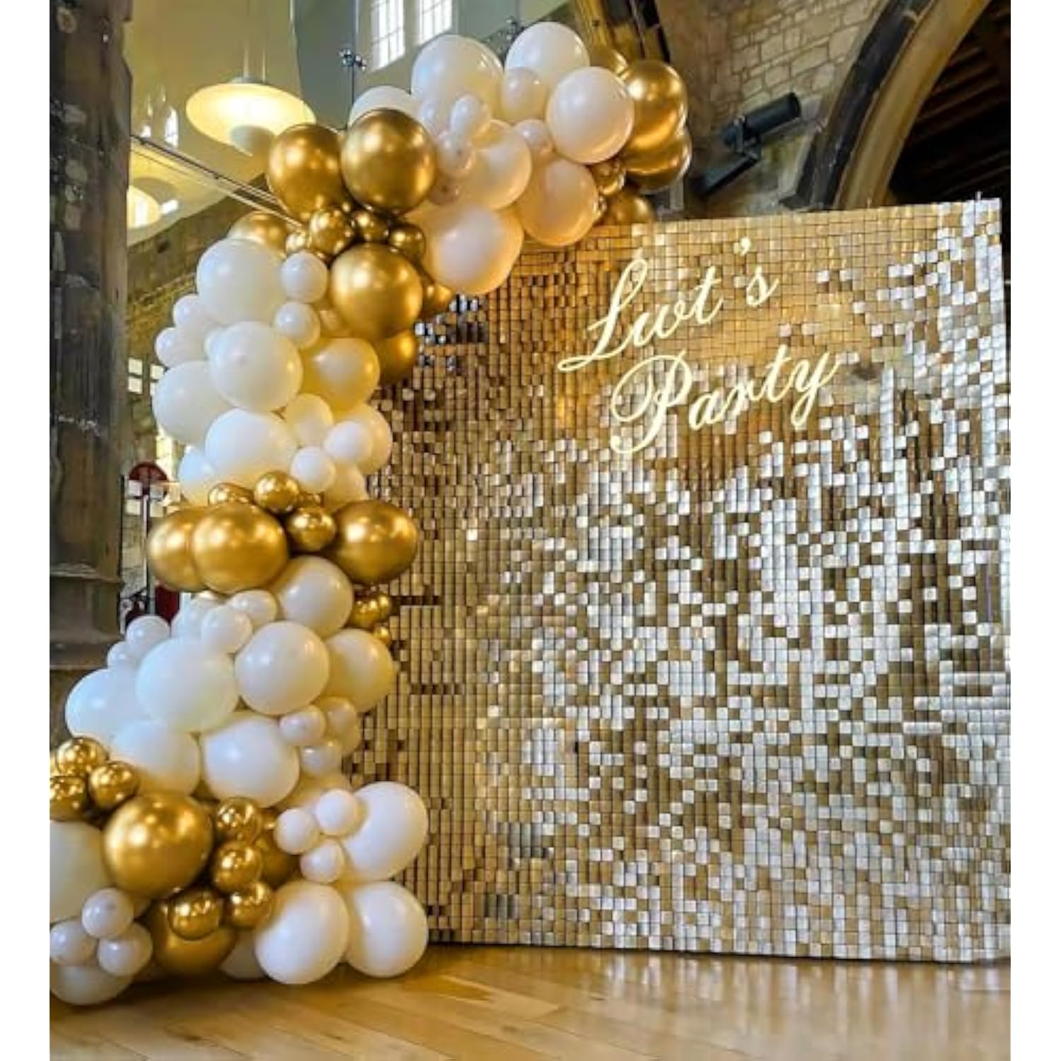 100Pcs Metallic Gold Balloons 12 Inch, Chrome Gold Balloons With Gold Ribbon For Birthday Graduation Engagement Wedding Party Decorations