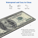 Desk Pad Mat Gaming Mouse Pads With Coasters, 31.5" ×11.8" Large Xxl Non-Slip Rubber Base Mousepad With Stitched Edges For Work & Gaming, Office & Home (100 Dollar Bill)