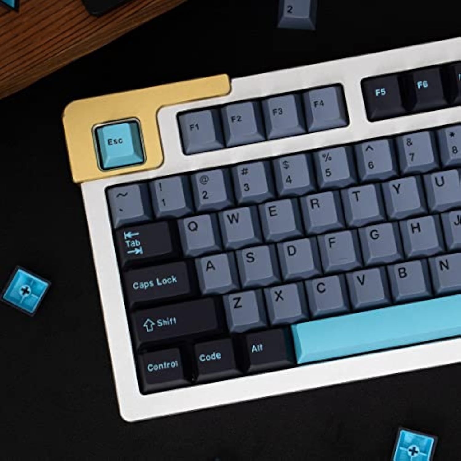172 Keys Double Shot Keycaps Cherry Profile Blue Keycaps With 7U Spacebar Fit